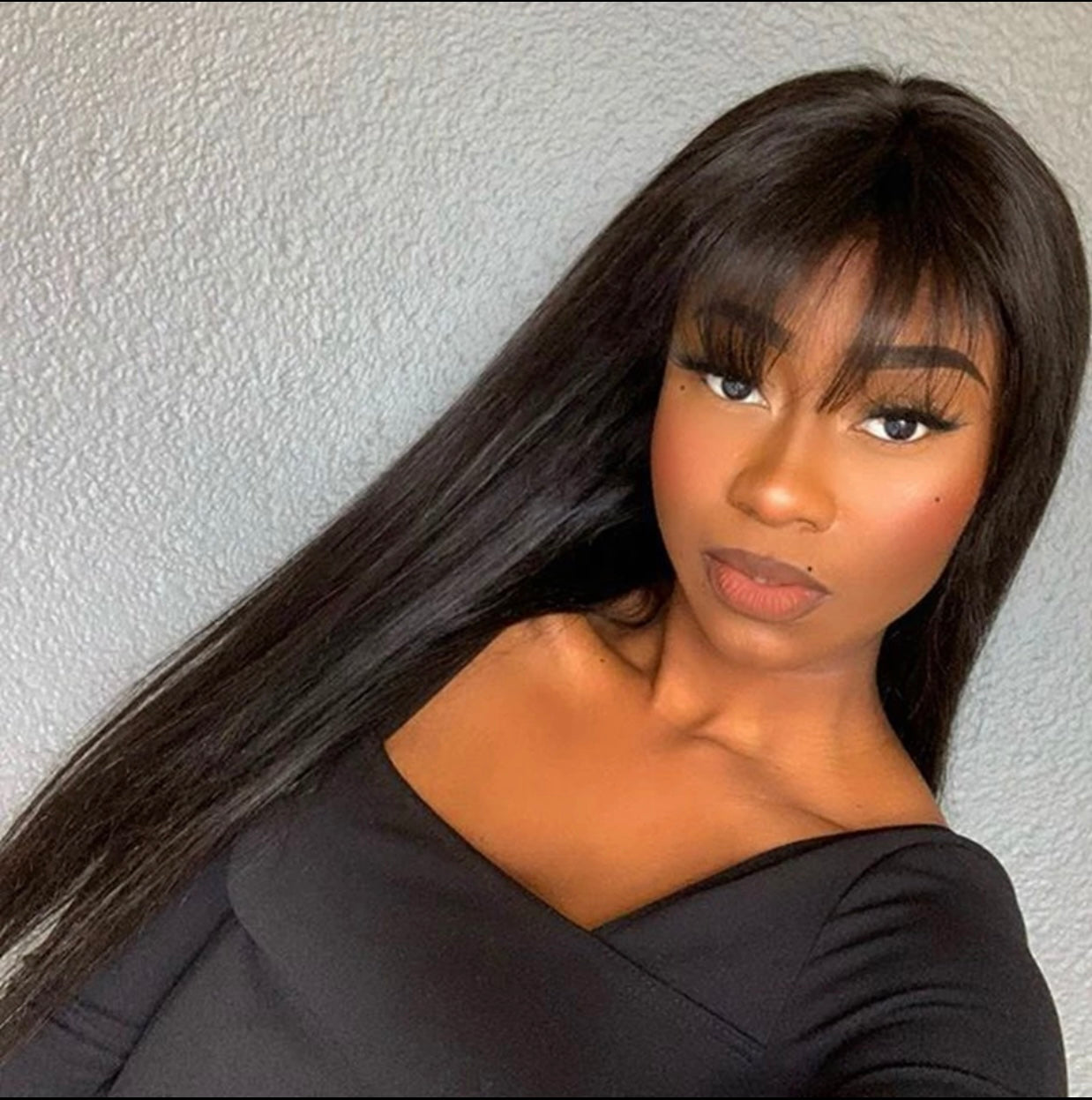 Silky Straight Bang Wig Unit